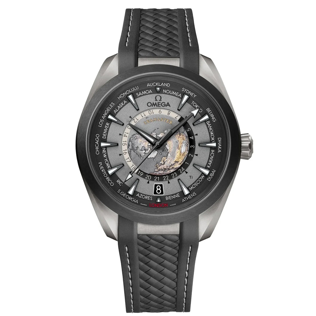 Omega Seamaster Aqua Terra 150M Co-Axial Master Chronometer Gmt Worldtimer 43mm Black