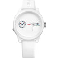 Tommy Hilfiger Duo 1791324 Dual-Time White Dial Men's White Rubber Watch