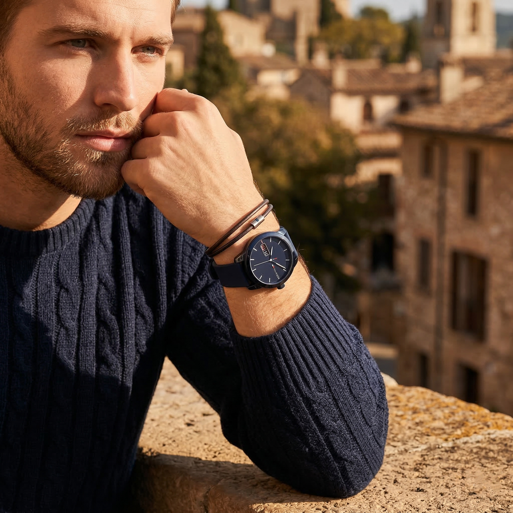 Tommy Hilfiger Denim 1791381 All Blue Rubber Strap Men's Watch