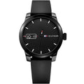 Tommy Hilfiger Denim 1791382 All Black Rubber Strap Men's Watch