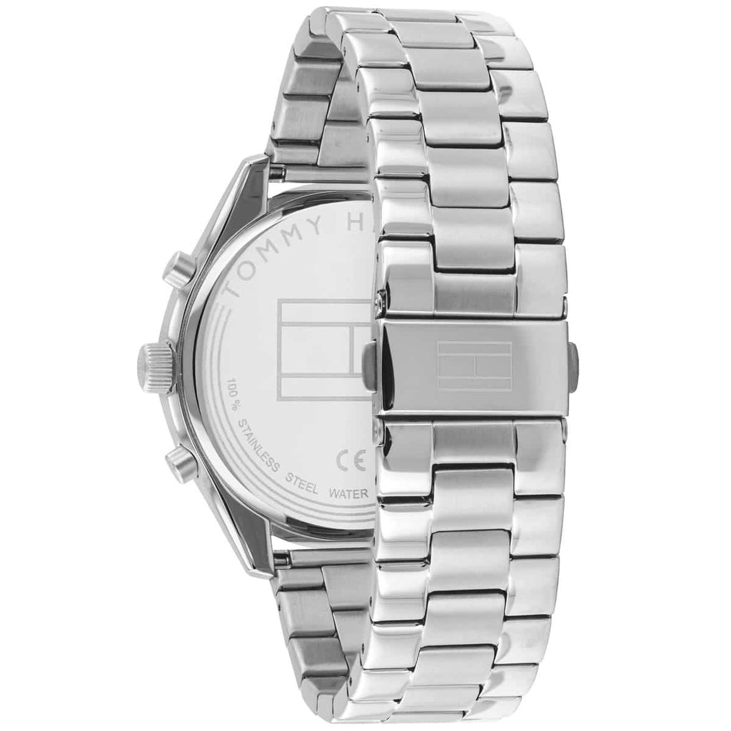 Tommy Hilfiger Bennett 1791725 Silver-Tone Blue Dial Dual-Time Men's Watch