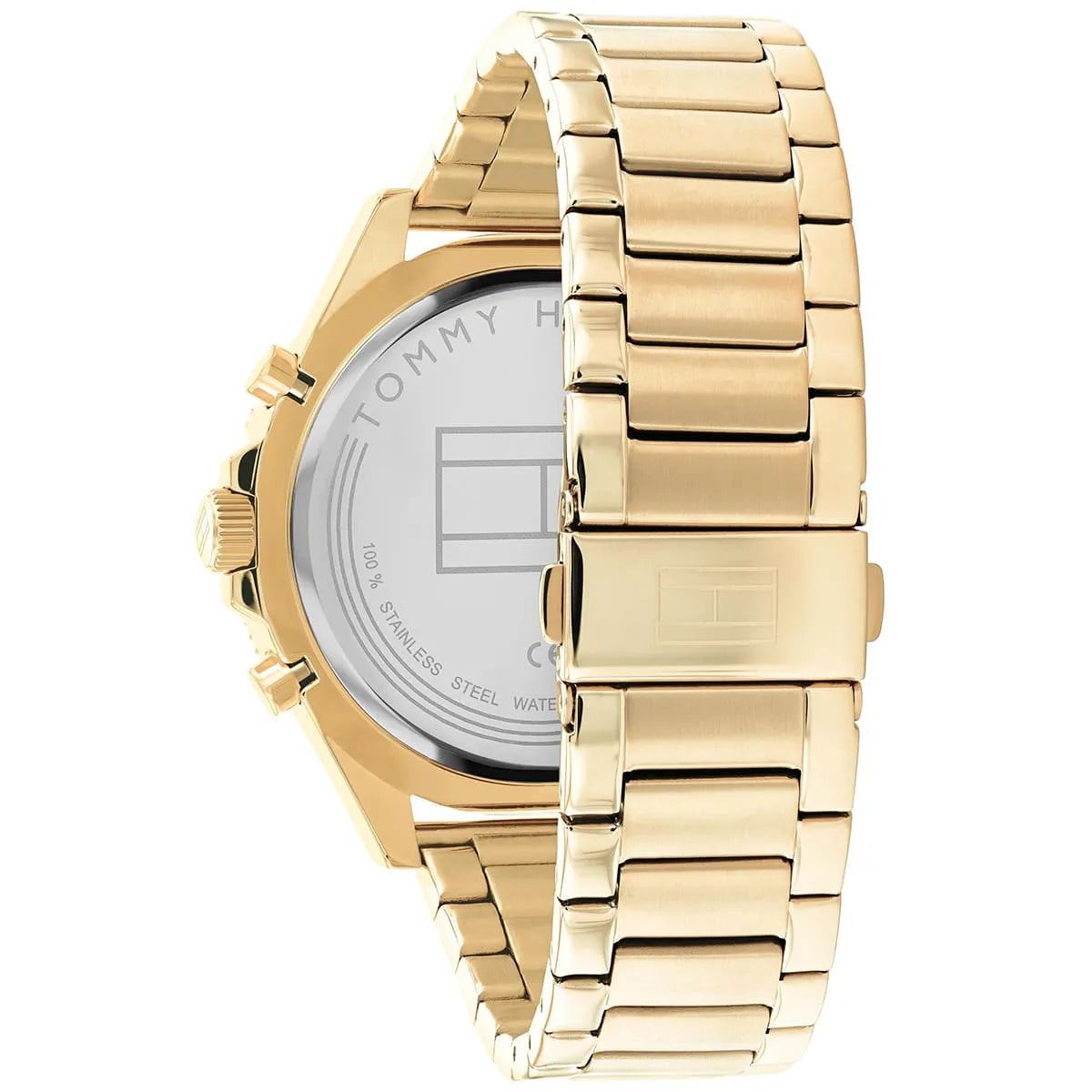 Tommy Hilfiger Larson 1791919 Multi-Function Black Dial Men's Gold Steel Watch