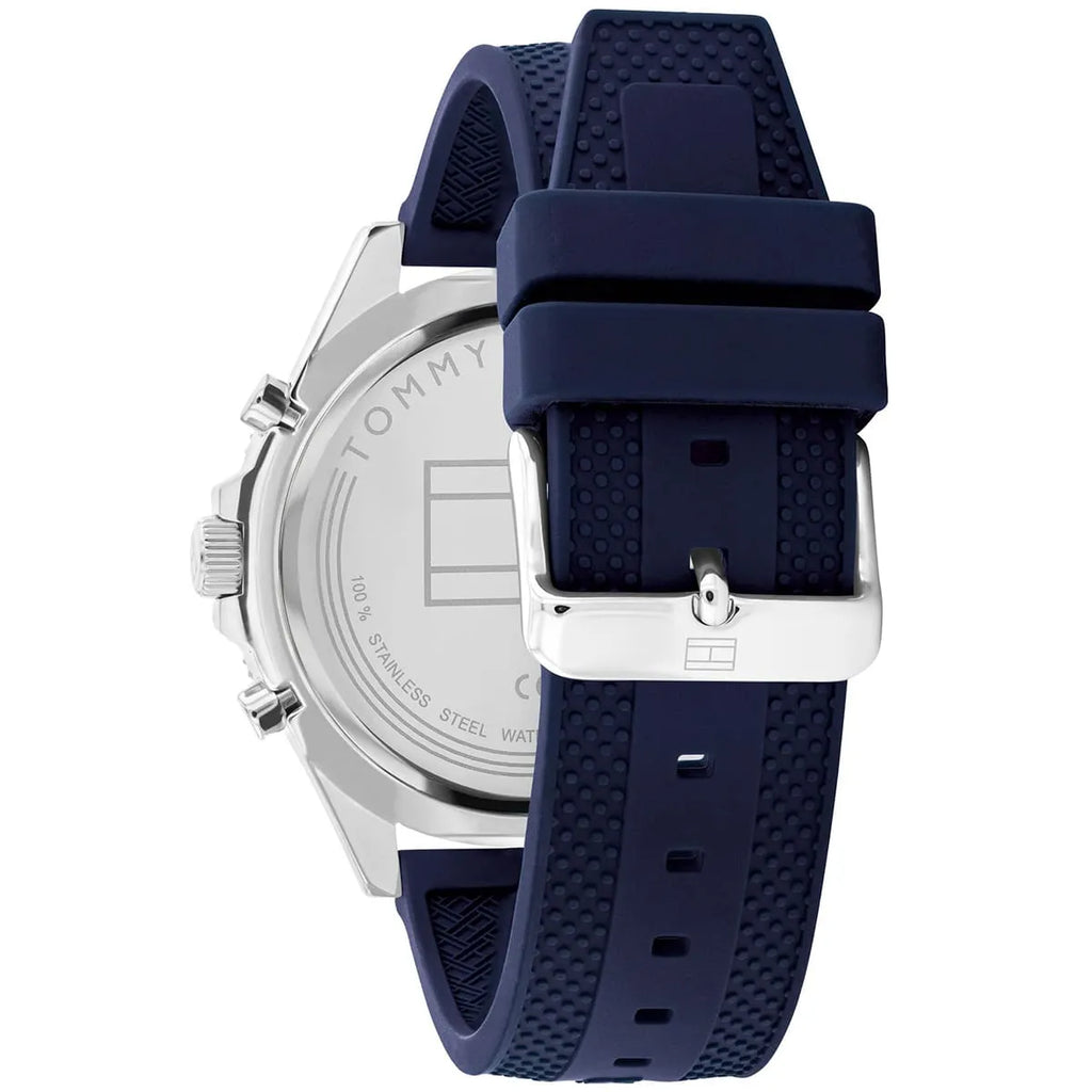 Tommy Hilfiger Larson 1791920 Multi-Function Blue Dial Men's Blue Rubber Watch