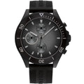 Tommy Hilfiger Larson 1791921 Multi-Function Black Dial Men's Black Rubber Watch