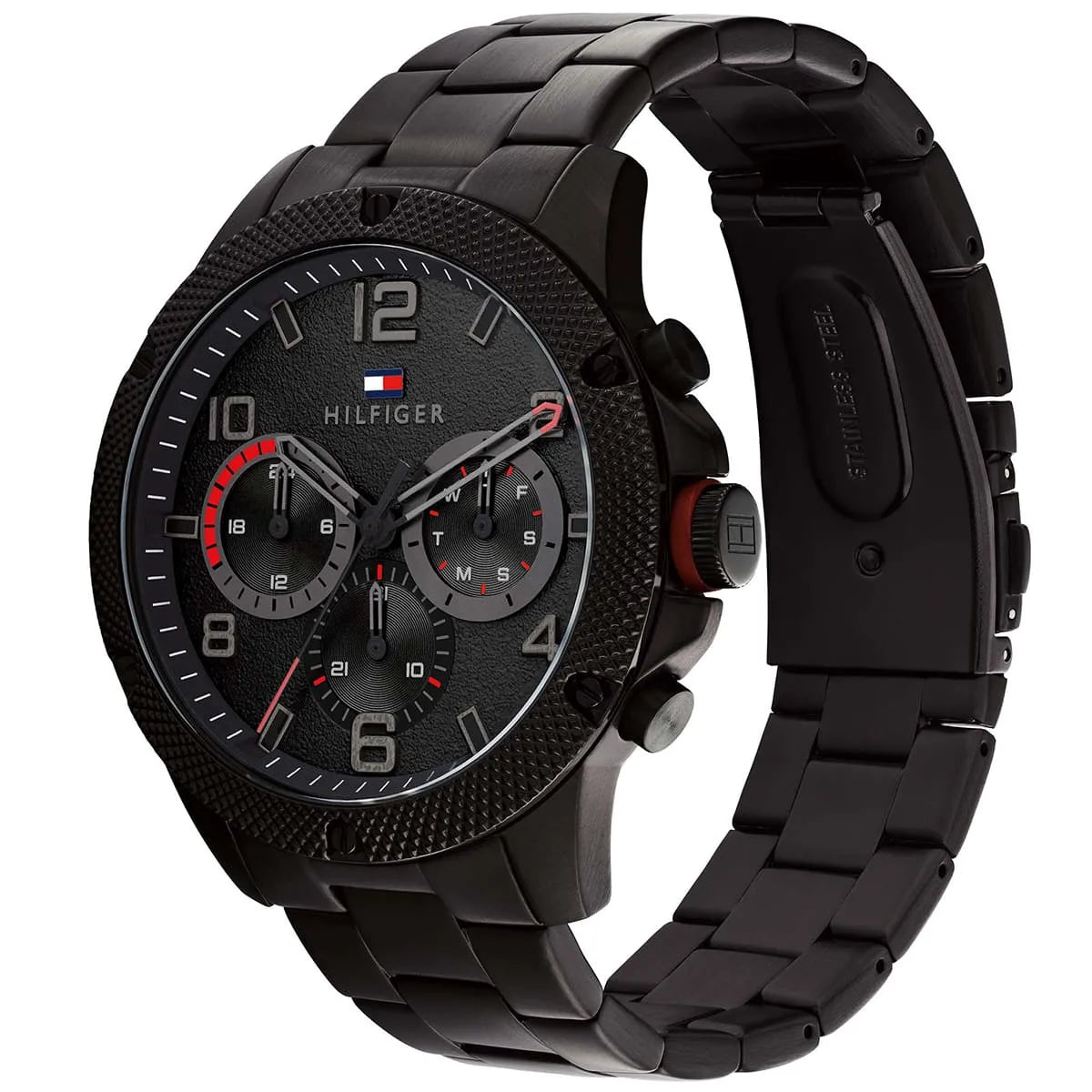 Tommy Hilfiger Blaze 1792030 Multi-Function Black Dial Men's Black Steel Watch