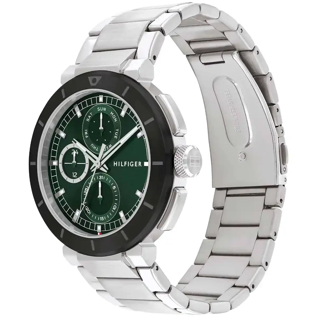Tommy Hilfiger Lorenzo 1792117 Silver-Tone Green Dial Men's Watch