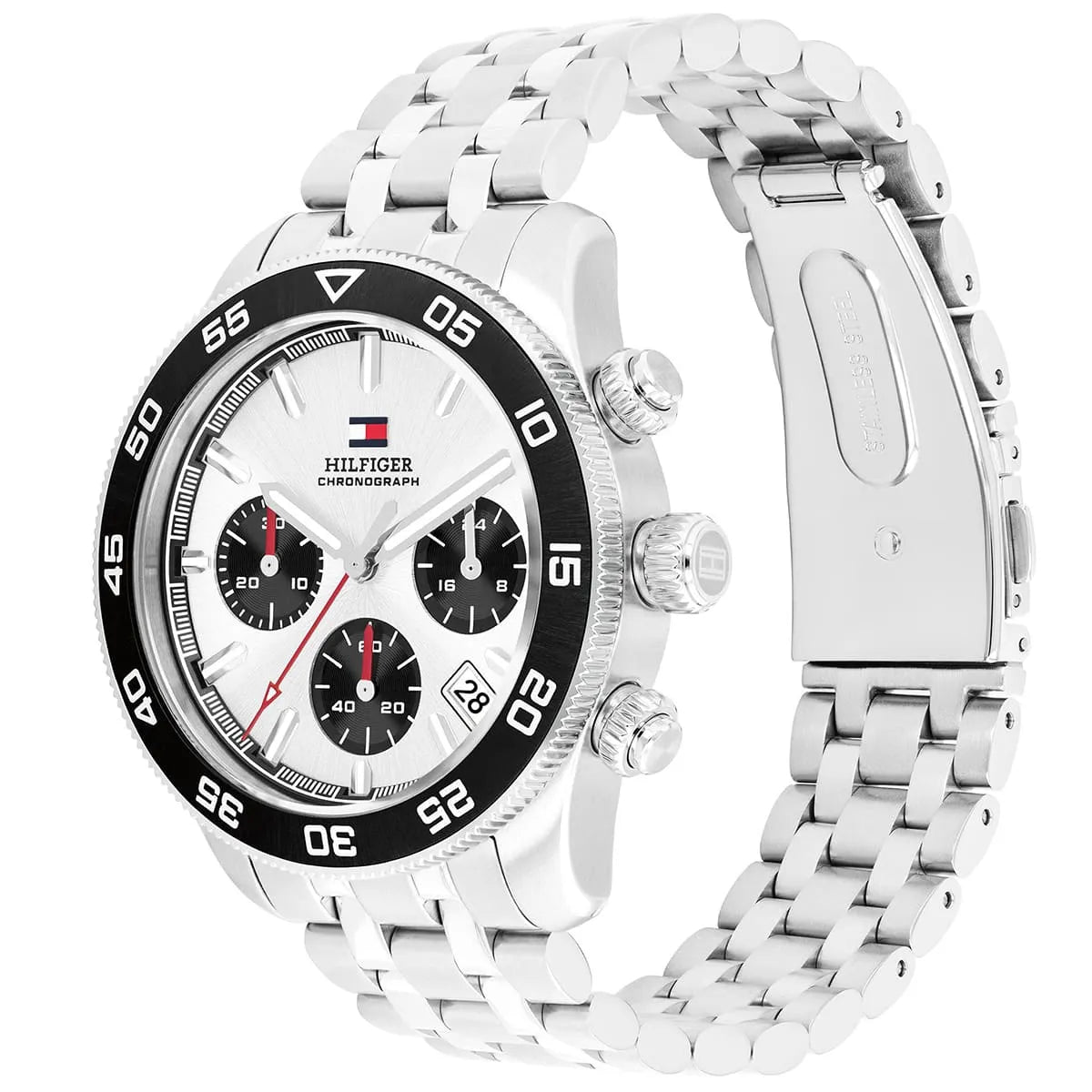 Tommy Hilfiger TH85 1792215 Chronograph Silver Dial Men's Silver Steel Watch