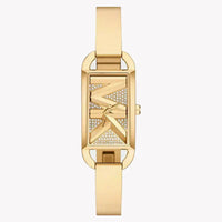 Michael Kors Women's MK Empire Three-Hand Gold-Tone Stainless Steel Logo Bracelet Watch (Model: MK4840), Gold, Modern