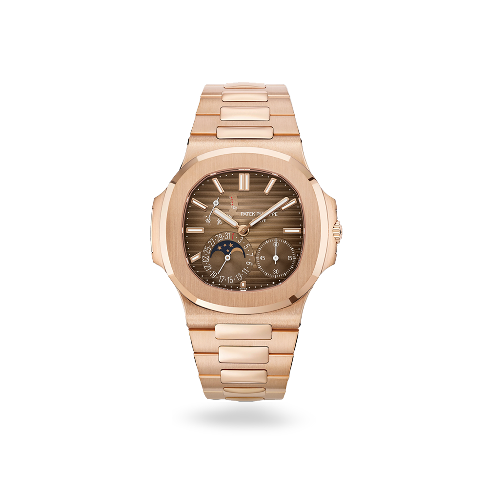 Patek Philippe Nautilus Moonphase Rose Gold Brown Dial 40mm  - Mirror Original