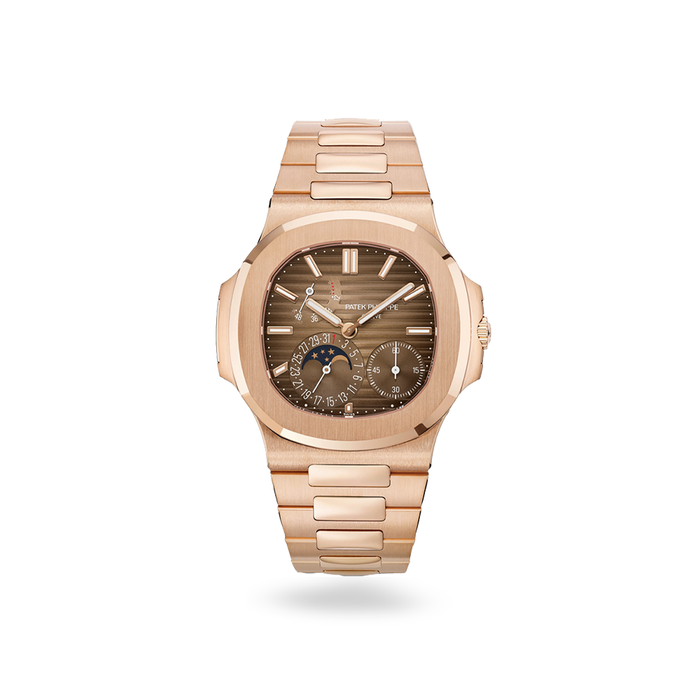 Patek Philippe Nautilus Moonphase Rose Gold Brown Dial 40mm  - Mirror Original