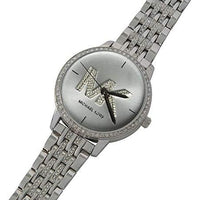 Michael Kors MK4370 Women’s Silver Dial Silver Stainless Steel Crystal MK Logo Watch