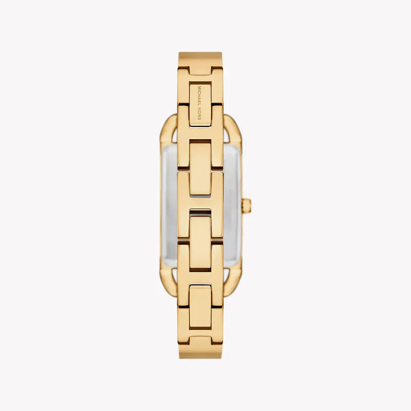 Michael Kors Women's MK Empire Three-Hand Gold-Tone Stainless Steel Logo Bracelet Watch (Model: MK4840), Gold, Modern