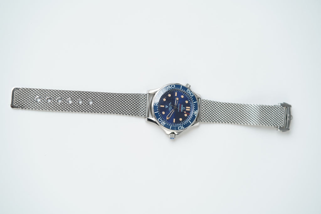 Omega Seamaster Blue Wave Mesh Stainless Steel – 3A Automatic