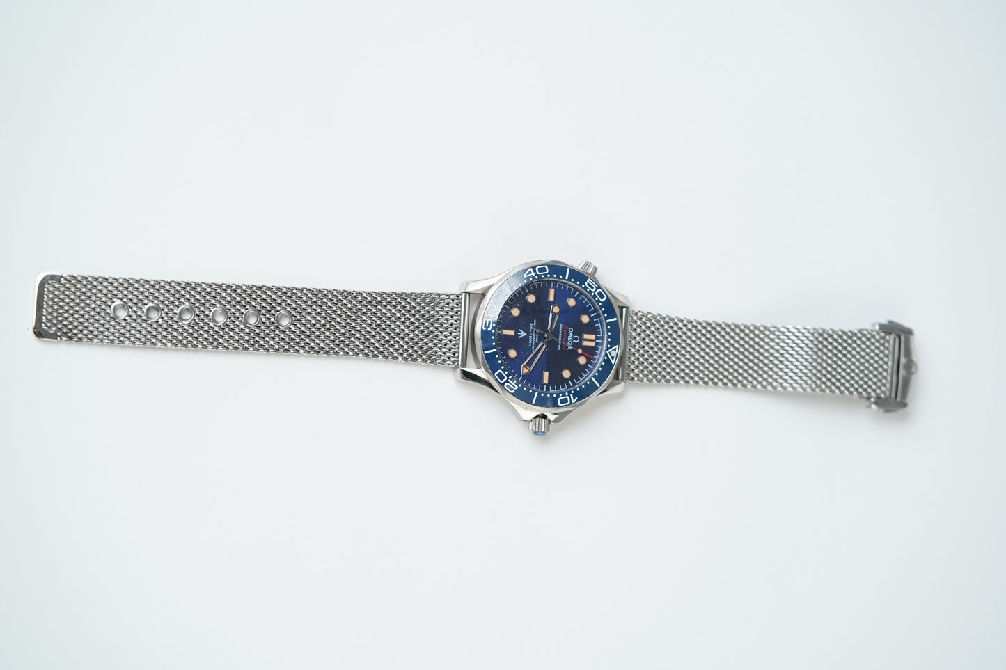 Omega Seamaster Blue Wave Mesh Stainless Steel – 3A Automatic