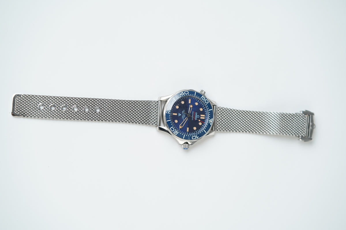 Omega Seamaster Blue Wave Mesh Stainless Steel – 3A Automatic