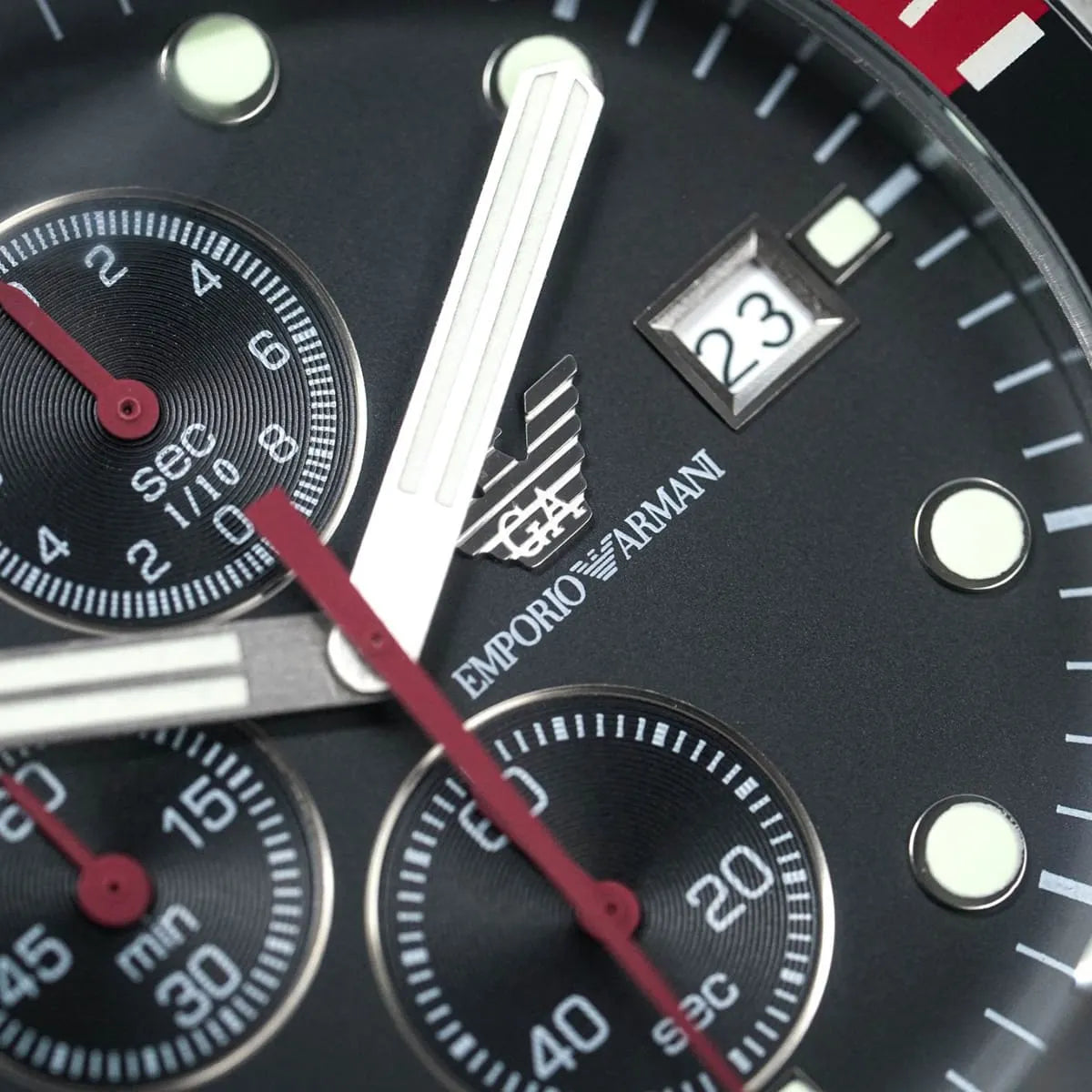 Emporio Armani Sportive AR5855 Black Dial Chronograph Watch