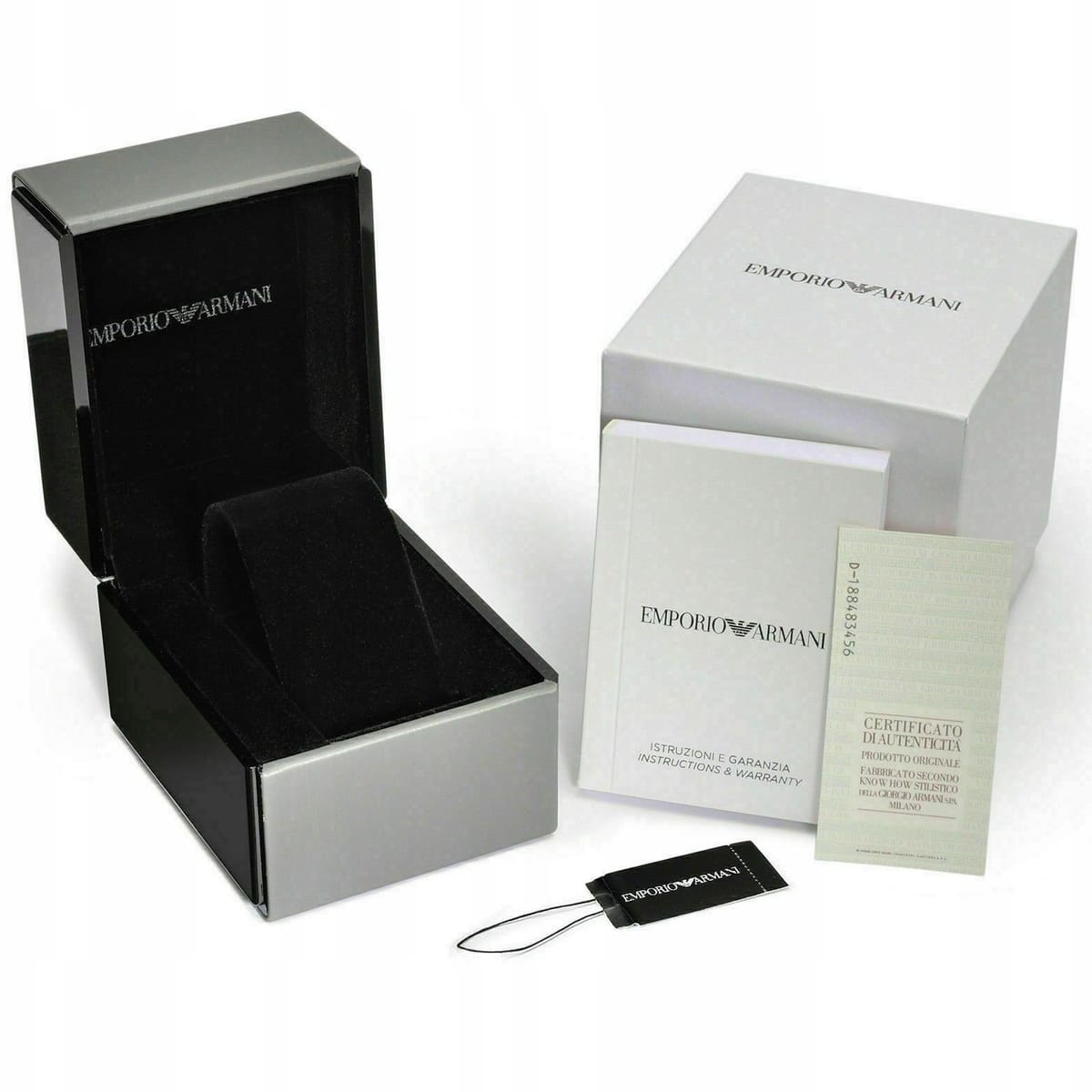 Emporio Armani AR11105 Men’s Blue Dial Black Leather Aviator Chronograph Watch