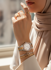 Michael Kors MK4846 Harlowe Women’s Two-Tone Crystal Dial Watch