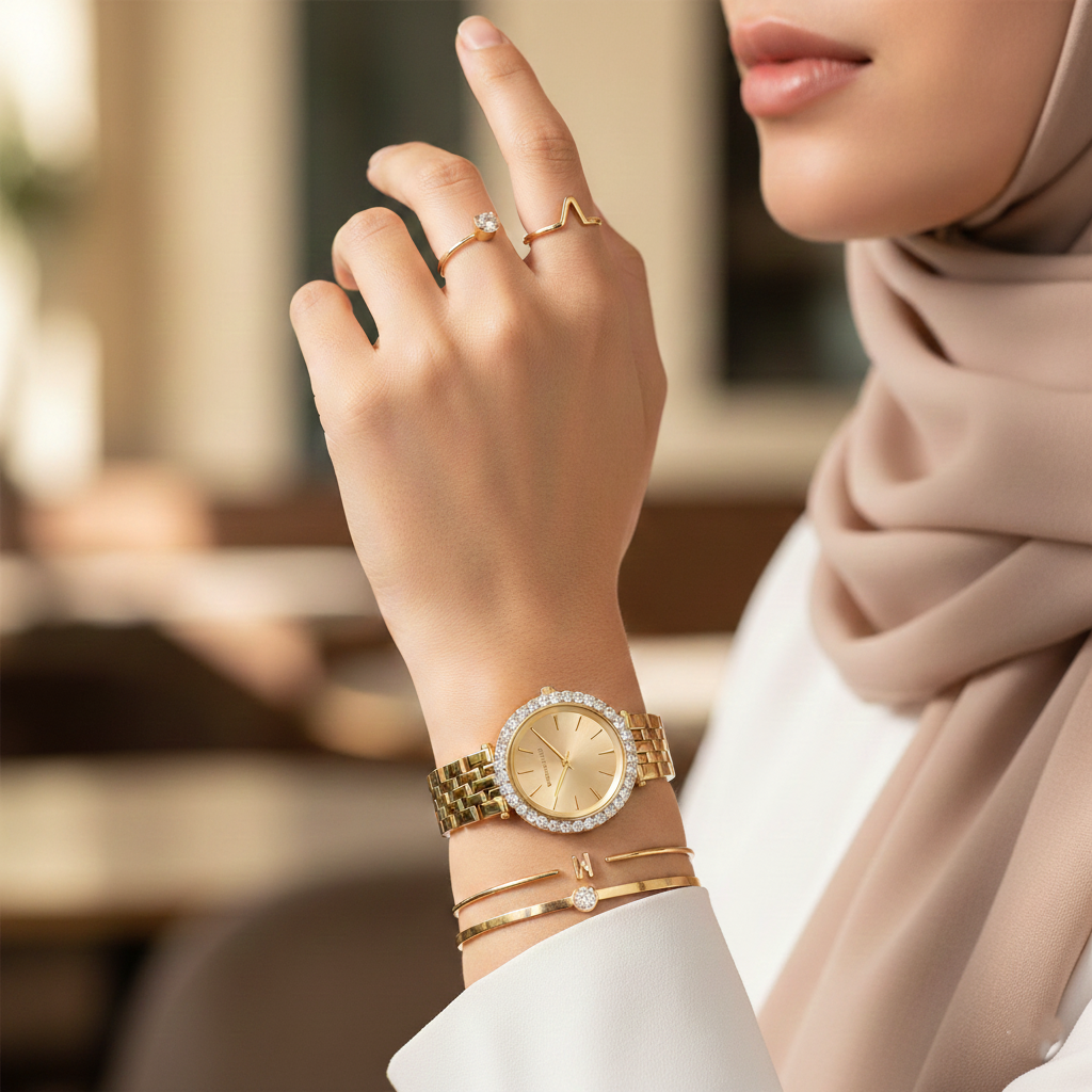 Michael Kors MK3365 Darci Mini Women’s Gold Crystal Dial Watch