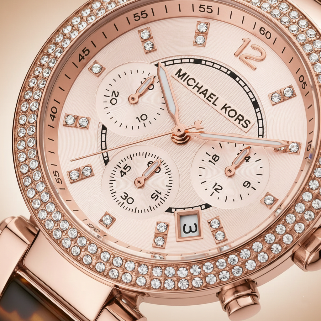 Michael Kors MK5538 Parker Women’s Rose Gold Dial Rose Gold Stainless Steel Chronograph Watch