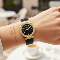 Michael Kors Lennox MK7281 Women’s Gold Case Black Silicone Strap Analog Watch