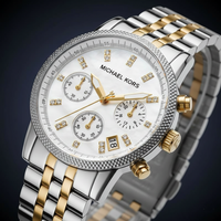 Michael Kors Ritz MK5057 Women’s Silver & Gold Stainless Steel Multi-Function Watch