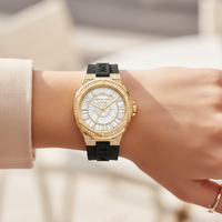 Michael Kors Camille MK7247 Women’s Gold Crystal Silicone Multi-Function Watch