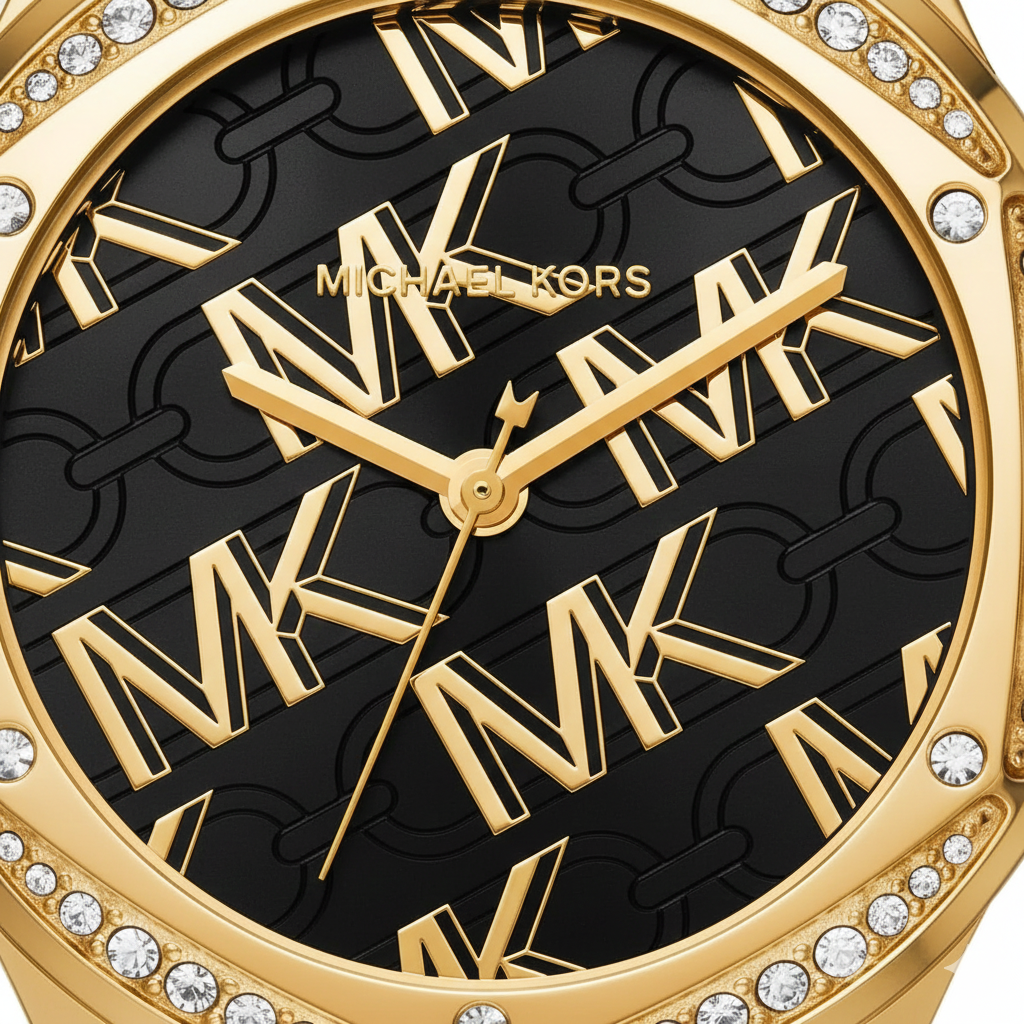 Michael Kors MK7404 Lenox Women’s Black Dial Gold Stainless Steel Watch