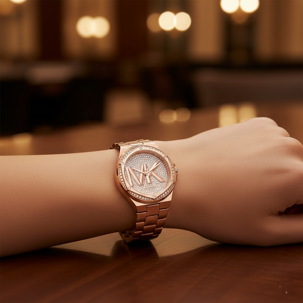 Michael Kors Lennox MK7230 Women’s Rose Gold Dial Rose Gold Bracelet Multi-Function Watch