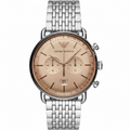 Emporio Armani AR11239 Men’s Champagne Dial Stainless Steel Aviator Watch