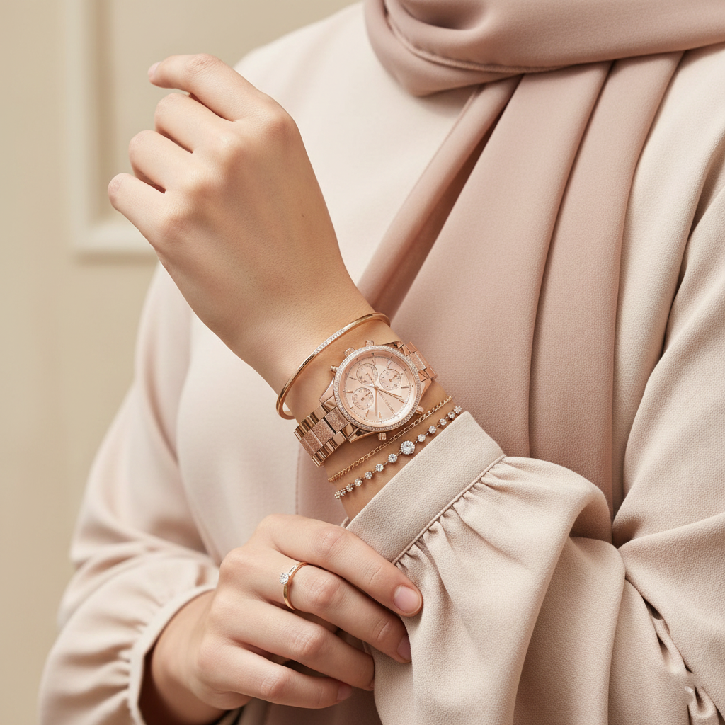 Michael Kors MK6598 Ritz Women’s Rose Gold Dial Rose Gold Stainless Steel Chronograph Watch