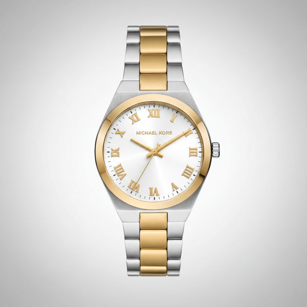 Michael Kors MK7464 Women’s White Dial Two-Tone Stainless Steel Lennox Watch