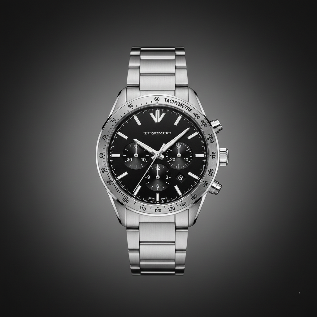 Emporio Armani AR11241 Men’s Black Dial Silver Stainless Steel Chronograph Watch