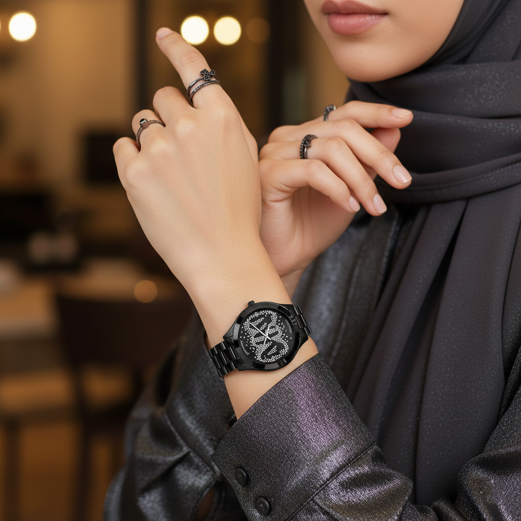 Michael Kors MK3589 Runway Slim Women’s Black Crystal Dial Stainless Steel Watch