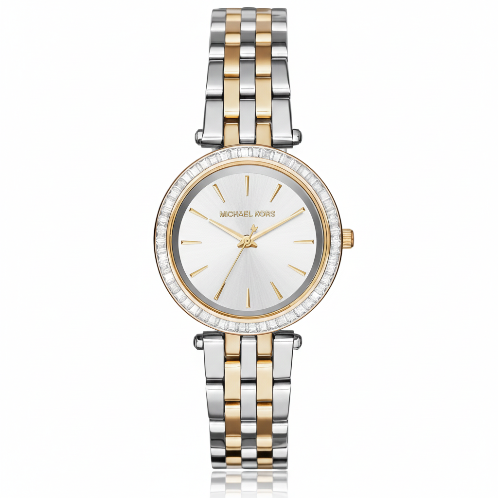 Michael Kors MK3405 Darci Mini Women’s Two-Tone Silver Gold Crystal Watch