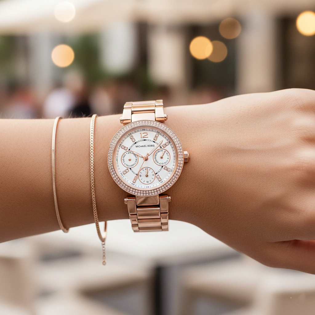 Michael Kors Parker MK5616 Women’s Rose Gold Stainless Steel Multi-Function Watch