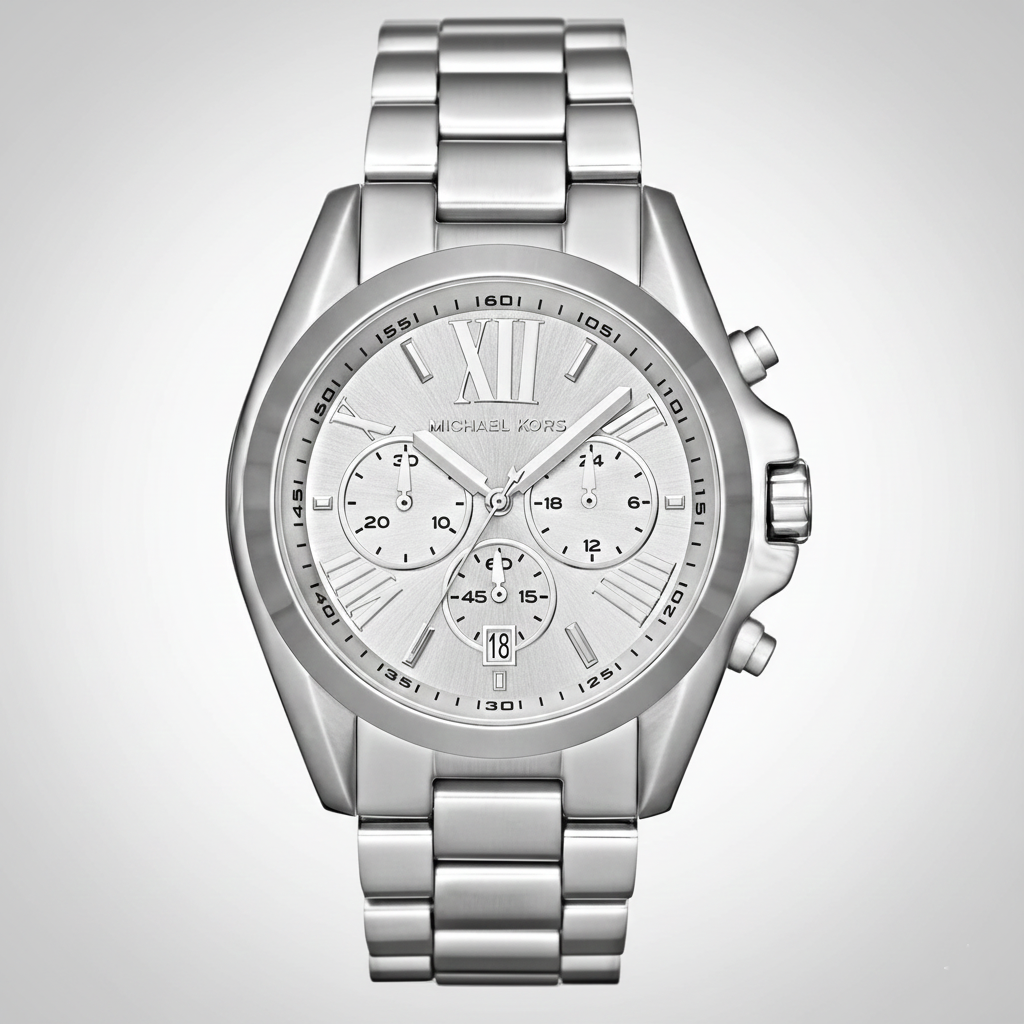 Michael Kors MK5535 Women’s Silver Dial Stainless Steel Bradshaw Watch