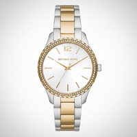 Michael Kors MK6899 Women’s Silver Dial Two-Tone Stainless Steel Crystal Bezel Watch