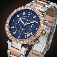 Michael Kors Parker MK6141 Women’s Rose Gold & Silver Stainless Steel Multi-Function Watch