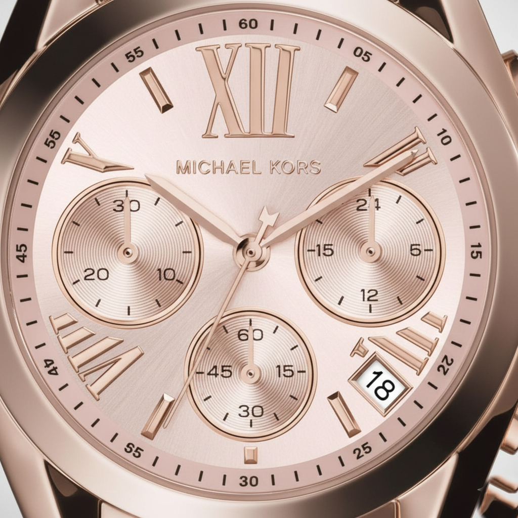 Michael Kors MK6066 Bradshaw Women’s Rose Gold Dial Rose Gold Stainless Steel Chronograph Watch