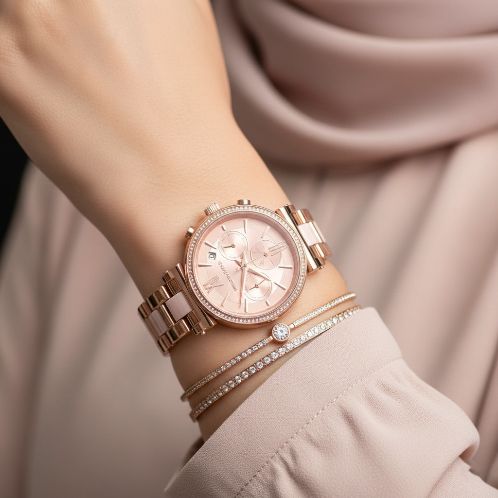 Michael Kors MK6560 Sofie Women’s Rose Gold Dial Rose Gold Stainless Steel Chronograph Watch