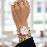 Michael Kors MK5774 Parker Women’s White Dial Rose Gold Chronograph Watch