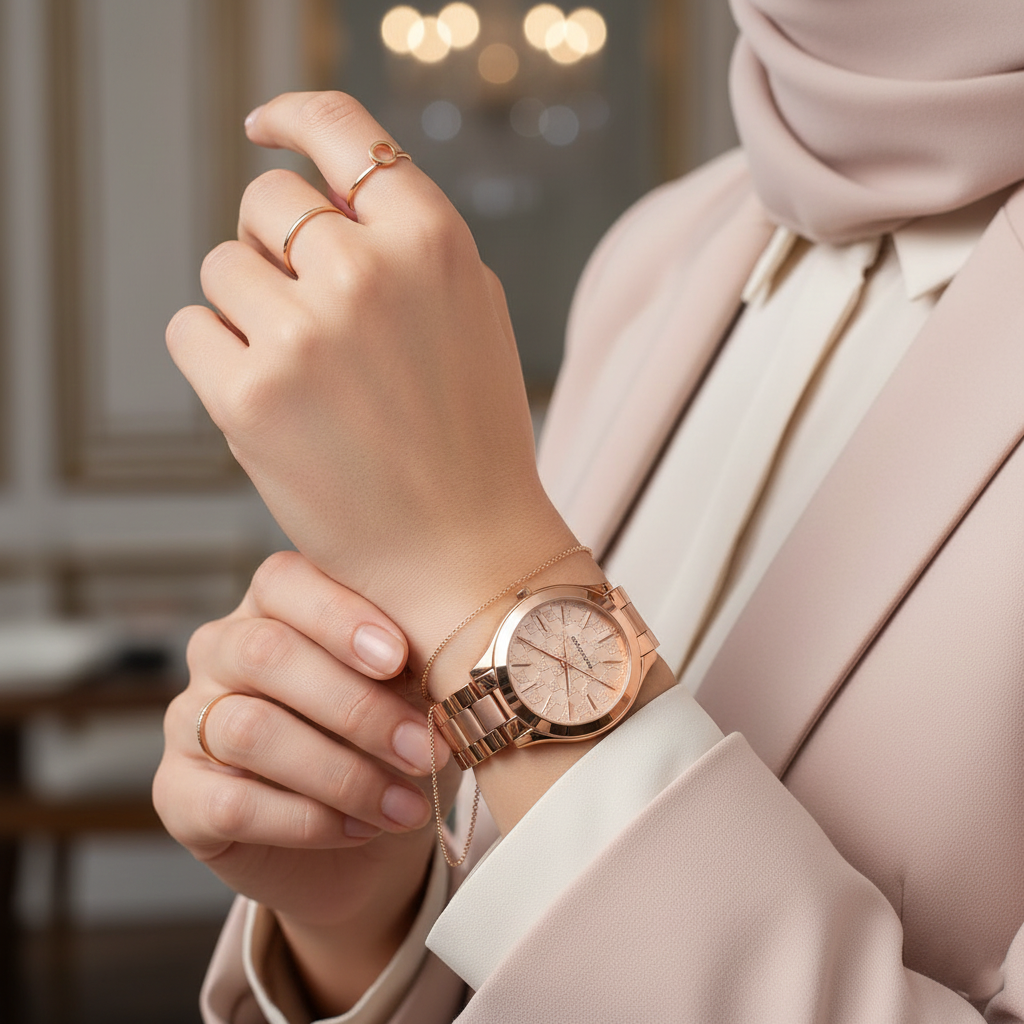 Michael Kors MK3336 Women’s Rose Gold Runway Slim Stainless Steel Watch
