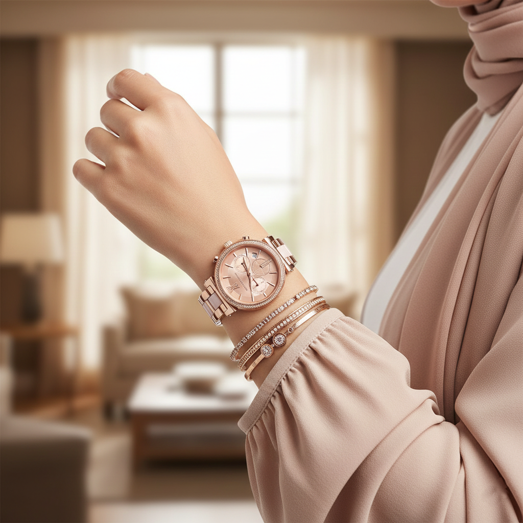 Michael Kors MK6560 Sofie Women’s Rose Gold Dial Rose Gold Stainless Steel Chronograph Watch
