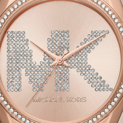 Michael Kors MK6556 Women’s Rose Gold Dial Rose Gold Stainless Steel Crystal Logo Watch
