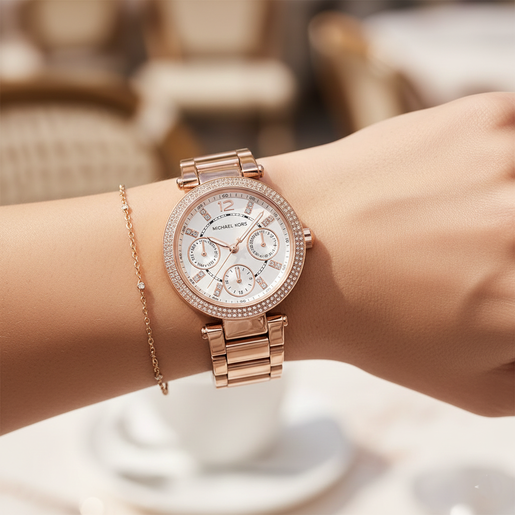 Michael Kors Parker MK5616 Women’s Rose Gold Stainless Steel Multi-Function Watch
