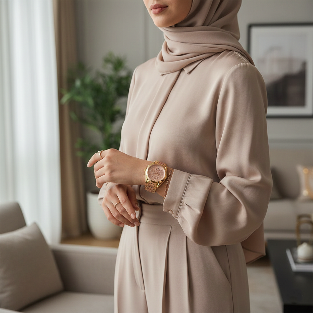 Michael Kors MK6359 Women’s Rose Gold Dial Two-Tone Stainless Steel Chronograph Watch
