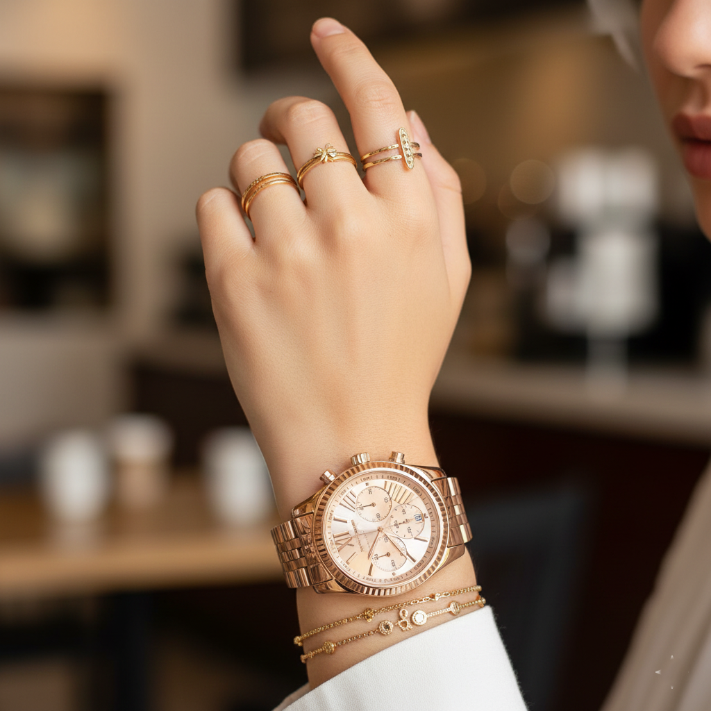 Michael Kors MK5569 Lexington Women’s Rose Gold Chronograph Watch