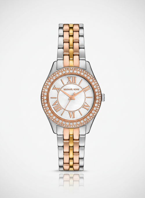 Michael Kors MK4846 Harlowe Women’s Two-Tone Crystal Dial Watch