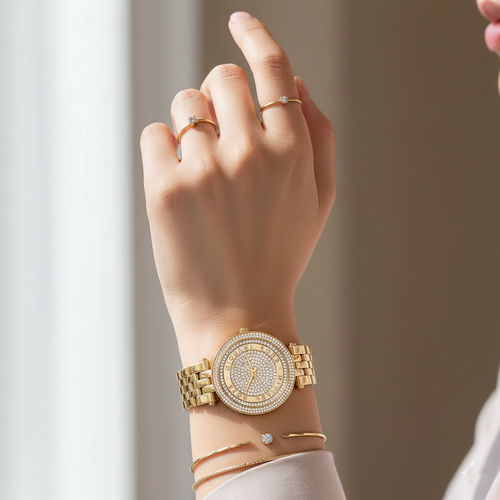 Michael Kors MK3445 Darci Mini Women’s Gold Crystal Dial Watch